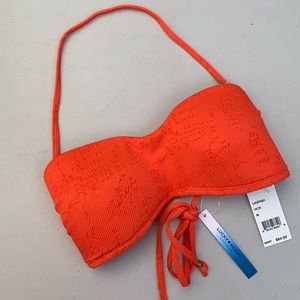 Lucky Brand Hot Coral Bikini Top